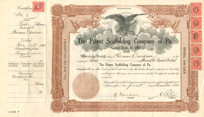 Patent Scaffolding Co. of Pa.